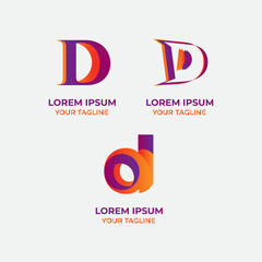 abstract letter D logo premium vector template. Creative initial latter D Logo template vector