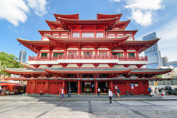 Main view of the Buddha Tooth Relic Temple in Singapore