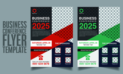 Business conference flyer template design