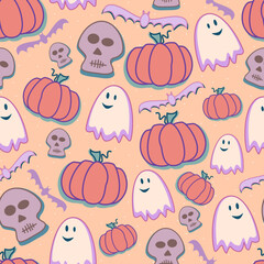 Pastel Halloween on Orange