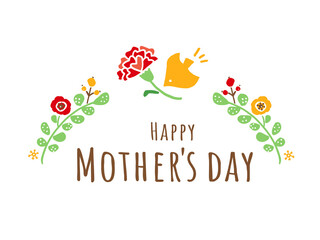 かわいい母の日リース／手書きイラスト