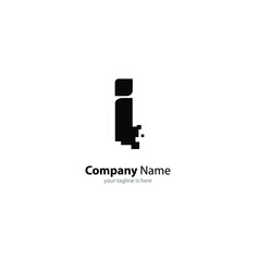 letter i logo modern concept for company  with white background