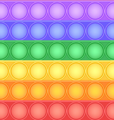 Pop-it viral fidget toy colorful seamless pattern, vector - obrazy, fototapety, plakaty