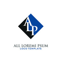 ALP Lettering Logo. A, L, and P initial Symbol. Vector Illustration.