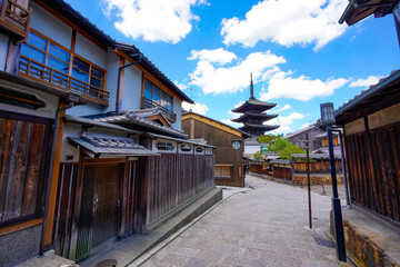 Obraz premium 八坂の塔 京都の街並み