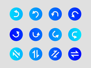 Arrow icon, colorful arrow icon, undo redo icon