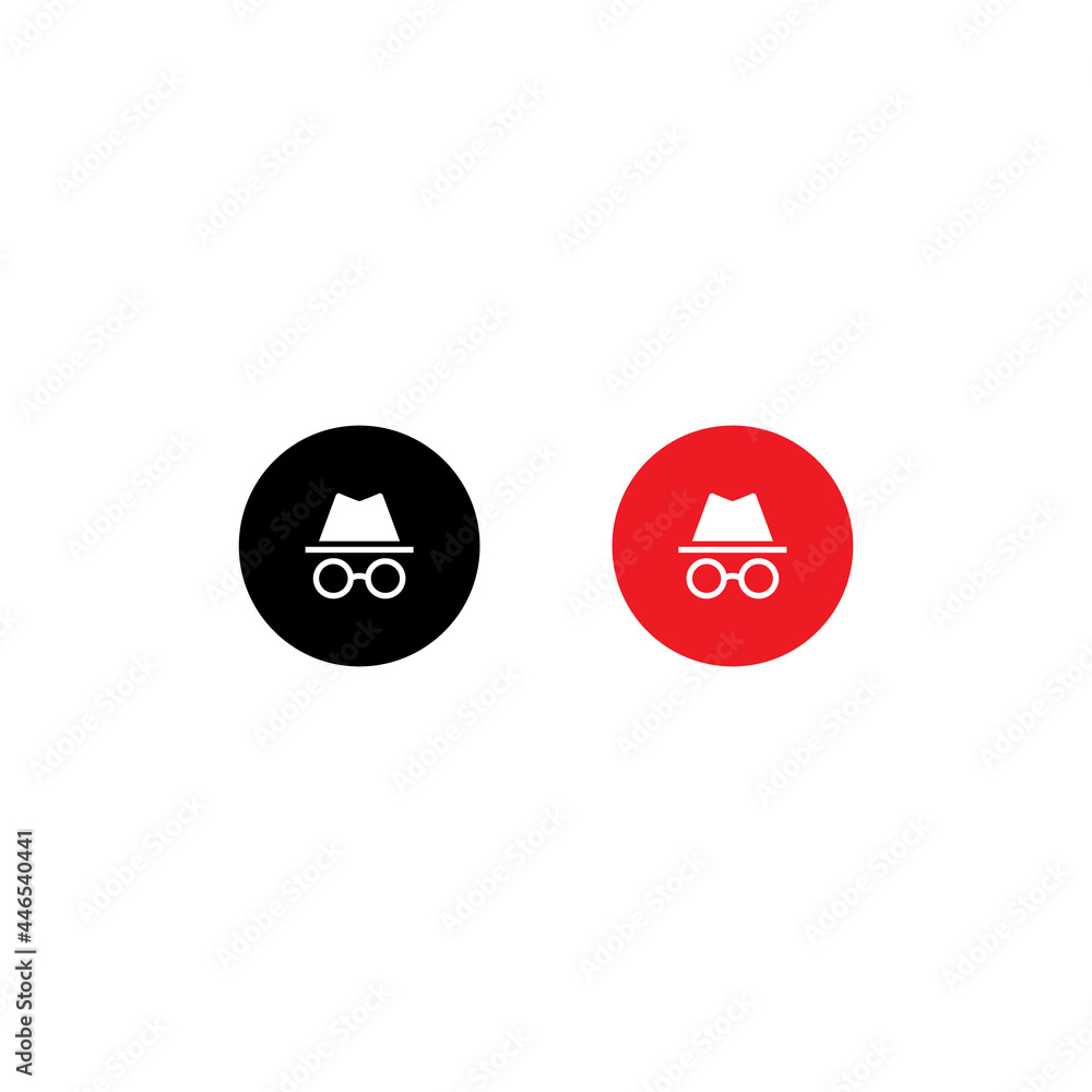 Poster incognito icon vector in flat design style. private browsing symbol image