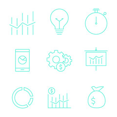 Business analytics icons set. Business analytics pack symbol vector elements for infographic web