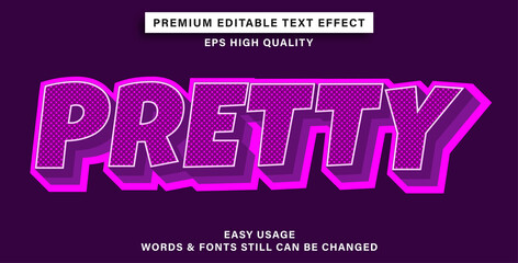 Editable text effect pretty