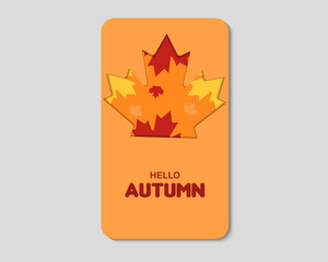 Hello Autumn Maple Leaf Paper Phone