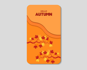 Hello Autumn Greeting Phone Concept