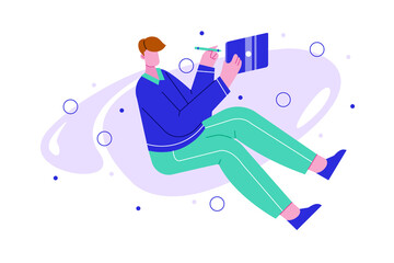 Businessman work creatively using a laptop