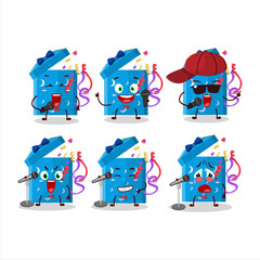 A Cute Cartoon design concept of open magic gift box singing a famous song