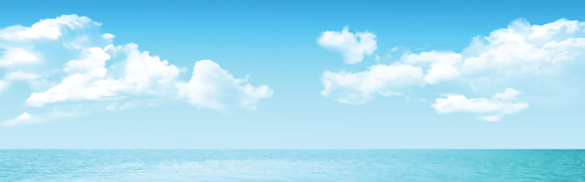 clouds sky over water. Vector EPS 10
