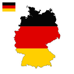 Fototapeta premium Germany map vector graphics