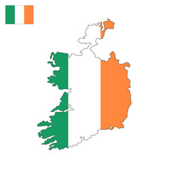 Republic Ireland map vector graphics