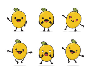 cute mango cartoon character