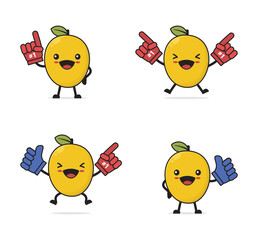 cute mango cartoon character