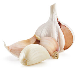 Garlic isolated on white background