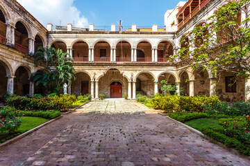 Courtyard of the old seminary de San Carlos and San Ambrosio - now Cultural Center Felix Varera in...