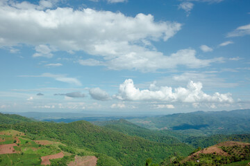 sky mountains wind sunlight 