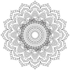 Leaf Flower Petal Coloring Mandala Art Simple Graphic Shape Vector Floral Oriental Outline Vintage Decorative Elements Pattern Illustration Islam Arabic Indian Turkish Mystic Religion Morals Lotus
