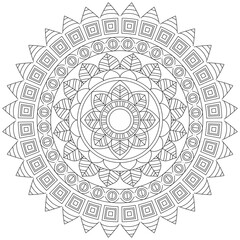 Leaf Flower Petal Coloring Mandala Art Simple Graphic Shape Vector Floral Oriental Outline Vintage Decorative Elements Pattern Illustration Islam Arabic Indian Turkish Mystic Religion Morals Lotus
