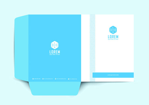 Folder design, cover for catalogue, brochures, layout for placement of photos and text, modern geometric design