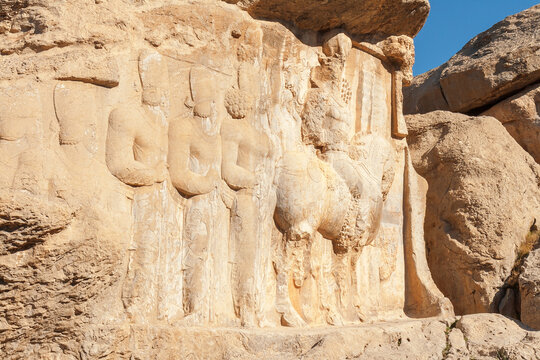 Naqsh-e Rajab, Naqsh Rajab, archaeological site of  bas-reliefs that date to the early Sassanid era, located about 12 km north of Persepolis. Together with Naqsh-e Rustam is part of cultural complex.