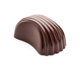 Sweet chocolate candy on white background
