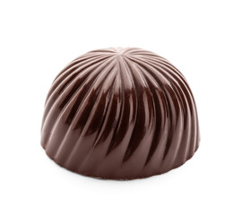 Sweet chocolate candy on white background