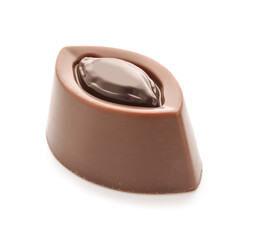 Sweet chocolate candy on white background