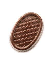 Sweet chocolate candy on white background