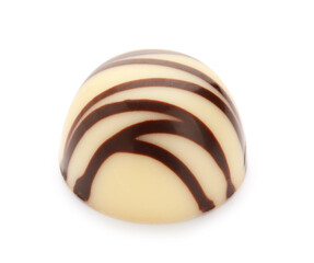 Sweet chocolate candy on white background