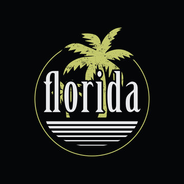 FLORIDA, vector illustration and typography, perfect for t-shirts, hoodies, prints etc.