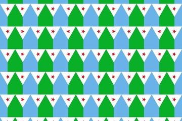 Simple geometric pattern in the colors of the national flag of Djibouti