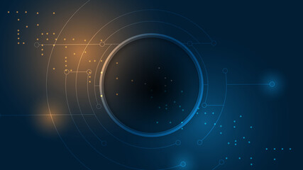 Abstract technology background, Illustration,Hi-tech communication concept innovation background,science and technology digital blue background