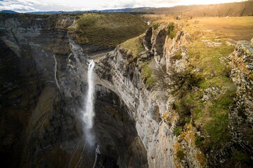 El cañón de Delika es donde discurre el río Nervión en la localidad de Amurrio, Alava, tras el salto del río Nervión.
