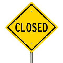 Rendering of a yellow highway sign