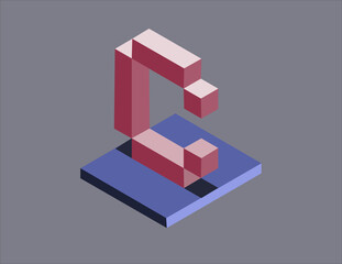 abstract colorful cubes