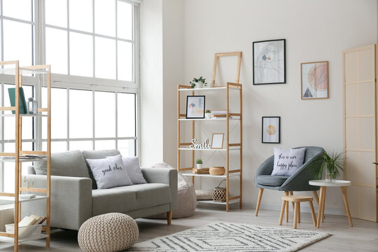 Interior Of Stylish Living Room With Pictures