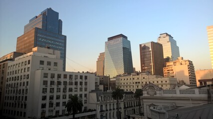 Fototapeta na wymiar City skyline Santiago Chile