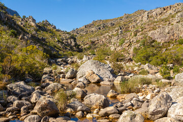 River in the Bain's Kloof close to Wellington in the Western Cape of South Africa