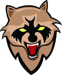 Raccoon head logo for esport team