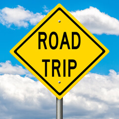 Rendering of a yellow highway sign