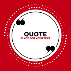 Quotation Text Writing Area in Quotation, Citation Writing Template, Concise Word Writing Area in a Circle. A helpful template for writing quotes.