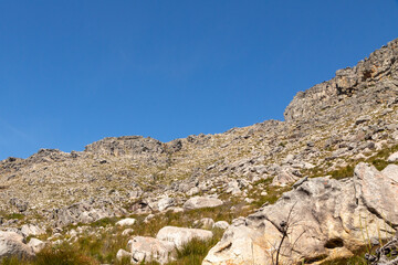 Fototapeta na wymiar Landscape in the Bain's Kloof, Western Cape, South Africa