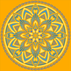 Mandala pattern color Stencil doodles sketch good mood Good for creative and greeting cards, posters, flyers, banners and covers - 446562078