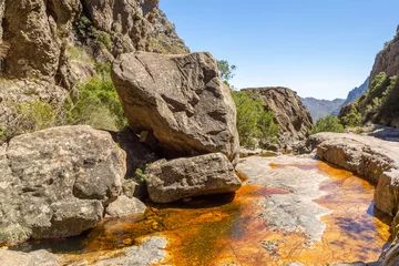 Deurstickers Waterpools in the Bain's Kloof in the Western Cape of South Africa © Christian Dietz