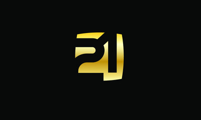 21 Number Gold Modern Logo